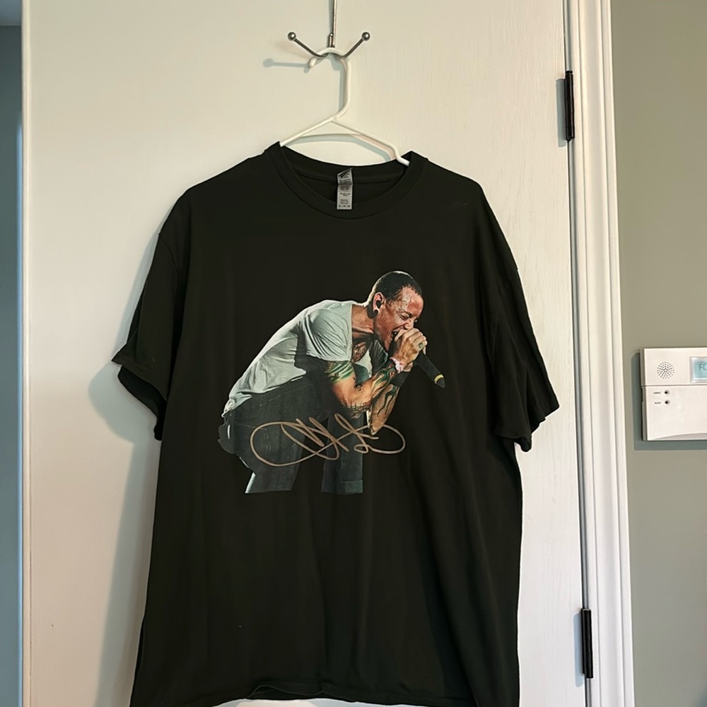 Chester Bennington Linkin Park extra large T-shirt in army green